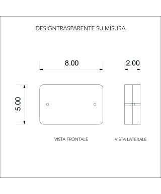 70 Blocchetti segnaprezzo in plexiglass trasparente su misura B&C.