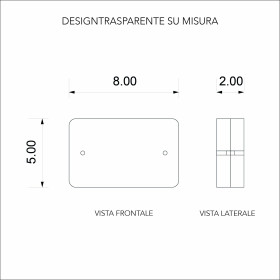 70 Blocchetti segnaprezzo in plexiglass trasparente su misura B&C.