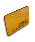 Lastra plexiglass metallizzato oro pannello su misura.