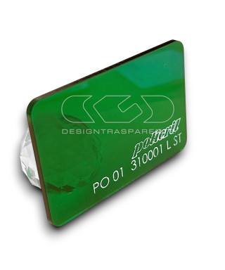 Plancha Metacrilato Verde Transparente Policril lámina cm 150x100.