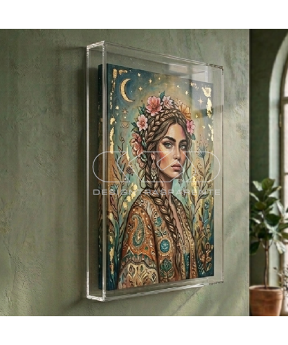 Canvas and paintings 40 cm protection box frame acrylic display case.