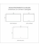 2 Contenitori in plexiglass con cerniere come da disegno VERTECH.