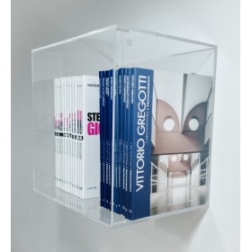 OFFERTA Mensola Cubo cm 20X15H30 in plexiglass trasparente espositore.