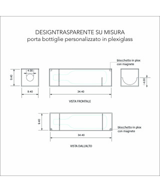 10 Scatole in plexiglass arancione personalizzate come disegno Exein.