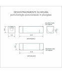 10 Scatole in plexiglass arancione personalizzate come disegno Exein.