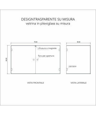 Vetrina da banco su misura realizzata in plexiglass trasparente Terzi.
