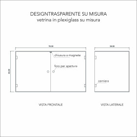Vetrina da banco su misura realizzata in plexiglass trasparente Terzi.