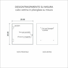 3 Vetrine da parete su misura in plexiglass fumé grigio Bertoli.