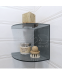 Acrylic corner shelf cm 20x20 double shelf model for shower.