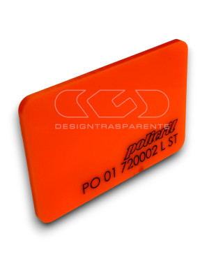 Lastra plexiglass arancione pieno 797 acridite su misura.