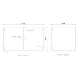 Vitrina para suelo a medida en metacrilato transparente Sanchis Fabra.