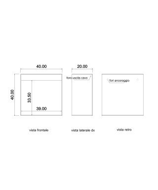 6 Cubi in plexiglass bianco opalescente come da disegno MAGREFI.