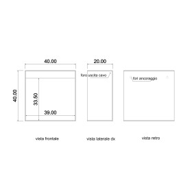 6 Cubi in plexiglass bianco opalescente come da disegno MAGREFI.
