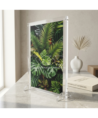 Cornice da tavolo in plexiglass trasparente grande formato L30H35.