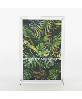 Cornice da tavolo in plexiglass trasparente grande formato L30H35.