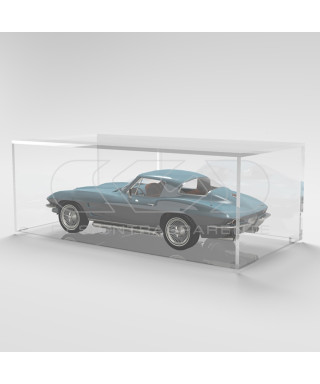 OFFERTA Teca 60x10h20 plexiglass trasparente per Modellismo e Lego.