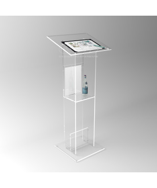 OFFERTA Leggio podio da terra in plexiglass trasparente smontabile.