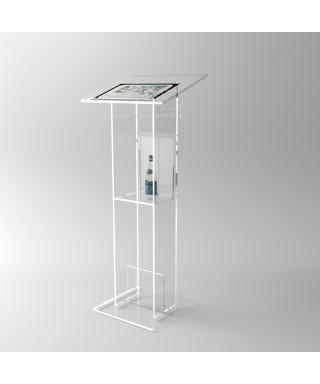 OFFERTA Leggio podio da terra in plexiglass trasparente smontabile.
