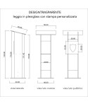 Acrylic lectern with print demountable plexiglass floor podium