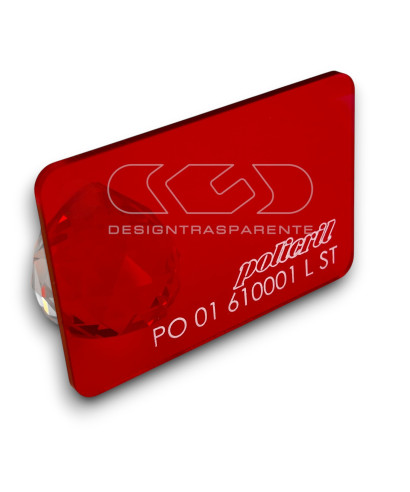 Plexiglass colorato rosso trasparente Policril 610001 cm 150x100.