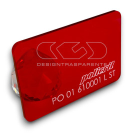 Plexiglass colorato rosso trasparente Policril 610001 cm 150x100.
