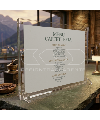 Cornice da tavolo in plexiglass trasparente grande formato L35H30.