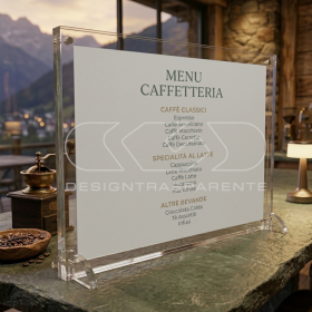 Cornice da tavolo in plexiglass trasparente grande formato L35H30.