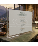 Cornice da tavolo in plexiglass trasparente grande formato L35H30.