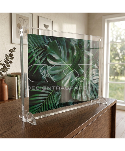 Cornice da tavolo in plexiglass trasparente grande formato L35H30.
