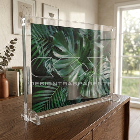 Cornice da tavolo in plexiglass trasparente grande formato L35H30.