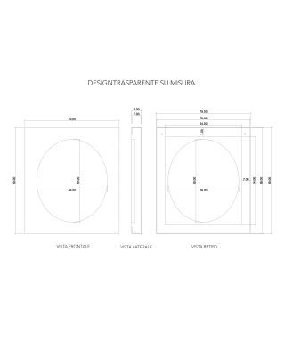 Cornice box di protezione plexiglass UV protetto come disegno Pipino.