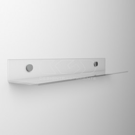 OFFERTA Mensola a cm L25x10 in plexiglass trasparente senza staffe.