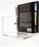 Shelf cm L 80 in high thickness transparent acrylic for books