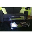 Transparent Acrylic Width cm 40 coffee table magazine holder.