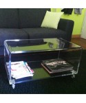 Transparent Acrylic Width cm 40 coffee table magazine holder.