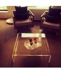 Acrylic coffee table cm 90 lucyte clear side table.