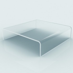 Tavolino a ponte cm 90 tavolo da salotto in plexiglass trasparente.