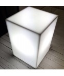 Cubo luminoso L30 comodino tavolino in plexiglass bianco.