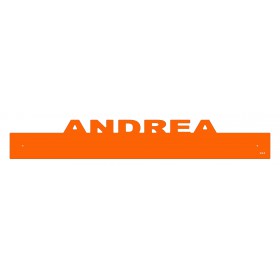 Paracolpi Andrea battisedia personalizzato in plexiglass colorato