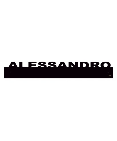 Battisedia paracolpi personalizzato con nome in plexiglass