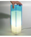 Lampara de escritorio azul claro o mesita de noche de metacrilato