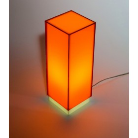 Acrylic orange desk lamp or colored nightstand