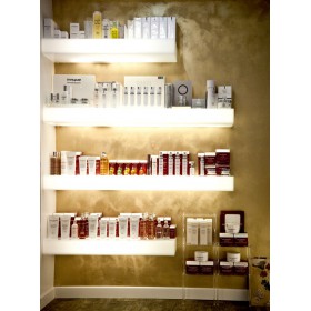 Mensola a led su misura L38P12H7 in plexiglass bianco diffusore.