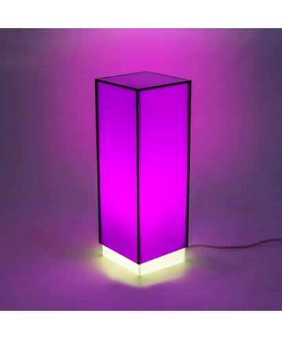 Acrylic violet desk lamp or colored nightstand