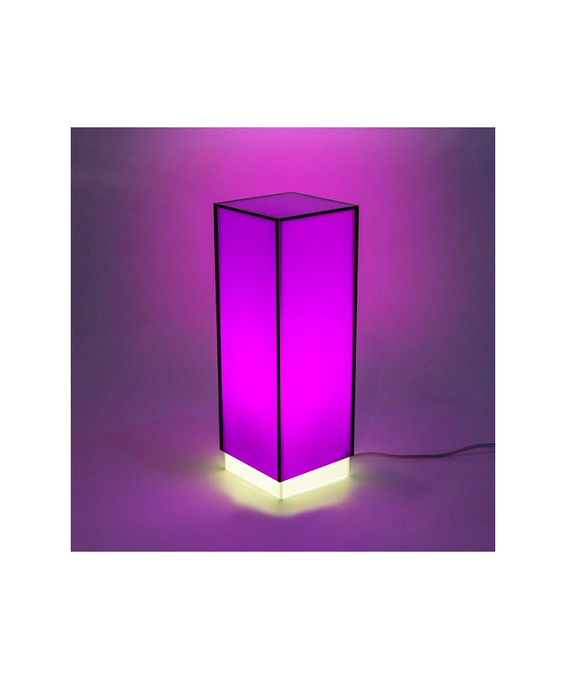 Acrylic violet desk lamp or colored nightstand