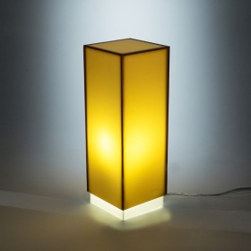 Condom bronzo lampada da tavolo e comodino in plexiglass colorato