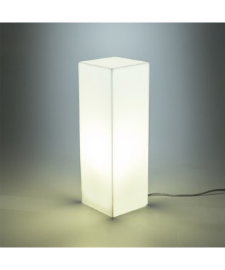 Lampara de escritorio amarillo o mesita de noche de metacrilato