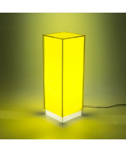 Acrylic yellow desk lamp or colored nightstand