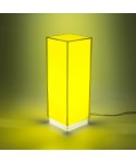 Lampara de escritorio amarillo o mesita de noche de metacrilato
