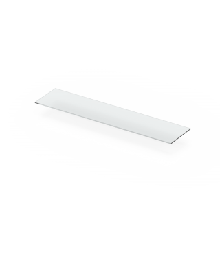 Mensola dritta cm 30 ripiano in plexiglass trasparente bordo lucido